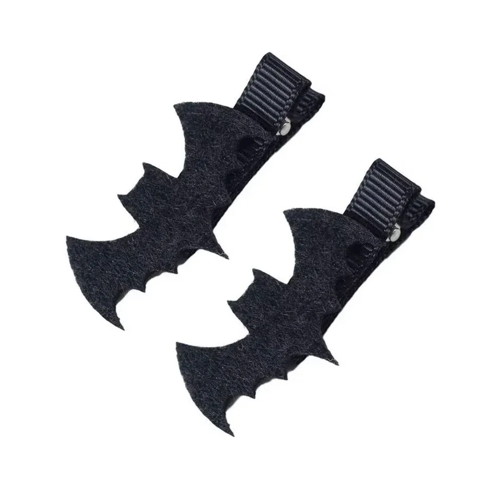 🦇 Halloween Bat Hair Clips – Black (Set of 2) 🦇